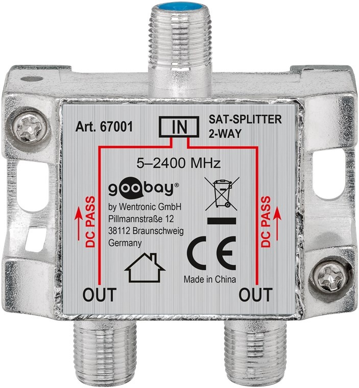 Goobay Sat Vt 02 Satellietsignaalverdeler 2-Voudig 5 - 2450 Mhz