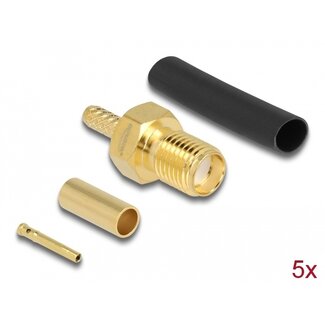 DeLOCK Delock SMA jack for crimping RG-174 / RG-316 with matching shrink tube