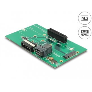 DeLOCK Delock U.2 SFF-8643 Adapter to PCIe x4 or M.2 Key M slot with fixing plate