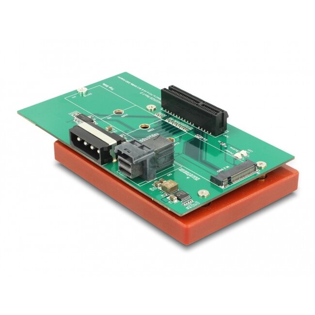 Delock U.2 SFF-8643 Adapter to PCIe x4 or M.2 Key M slot with fixing plate