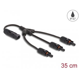DeLOCK Delock DL4 Solar Splitter Cable 1 x male to 3 x female 35 cm black