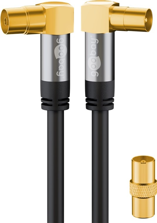 Goobay Wentronic 70466. Lengte snoer: 5 m, Aansluiting 1: Coaxial, Aansluiting 2: Coaxiaal. Aantal per verpakking: 1 stuk(s)