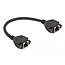 Delock Network Extension Cable S/FTP RJ45 jack to RJ45 jack Cat.6A 25 cm black