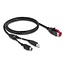 Delock PoweredUSB cable male 24 V > USB Type-B male + Hosiden Mini-DIN 3 pin male 1 m for POS printers and terminals