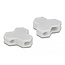Delock Cable holder self-adhesive with 3 feed-throughs (1 x flat cable and 2 x round cable) 2 pieces white