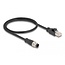 Delock M12 Adapter Cable D-coded 4 pin male to RJ45 male 50 cm