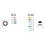 Delock M12 Adapter Cable D-coded 4 pin male to RJ45 male 50 cm