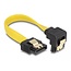 Delock SATA 3 Gb/s Cable straight to downwards angled 10 cm yellow