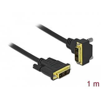 DeLOCK Delock DVI Cable 18+1 male to 18+1 male angled 1 m
