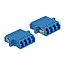 Delock Optical Fiber Coupler LC Quad female to LC Quad female Single-mode 2 pieces blue