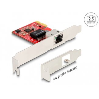DeLOCK Delock PCI Express x1 Card to 1 x RJ45 2.5 Gigabit LAN i225 NBASE-T - Low Profile Form Factor