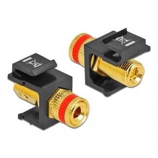 DeLOCK Delock Keystone module binding post > thread nut red / black