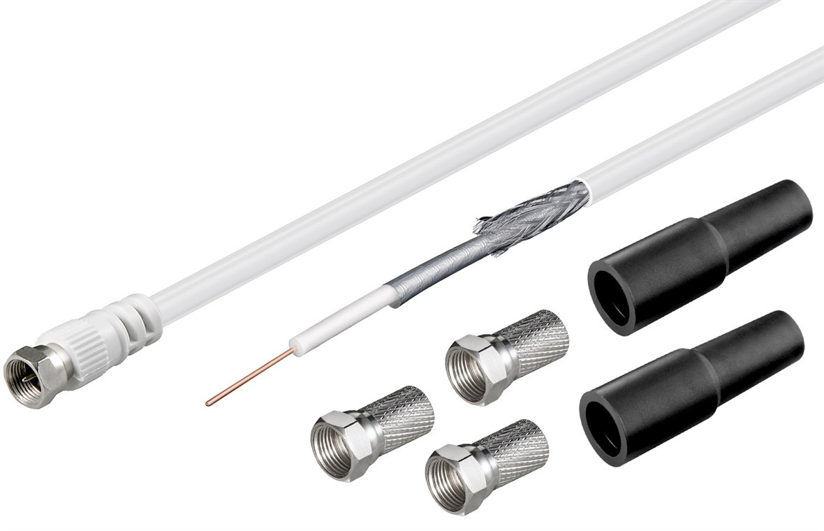 Goobay 51625 coax-kabel 20 m Wit