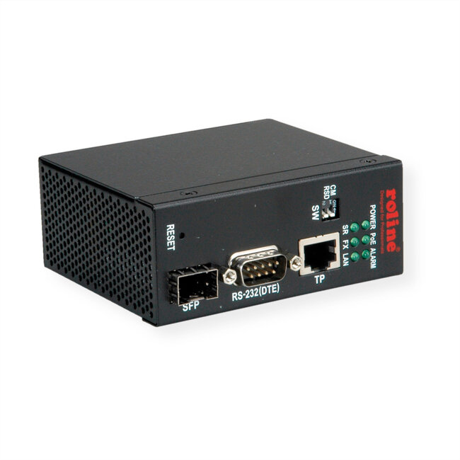 ROLINE Industriële Converter Ethernet - Seriële RS232, Seriële Server