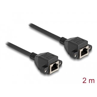 DeLOCK Delock RJ50 Extension Cable female to female S/FTP 2 m black