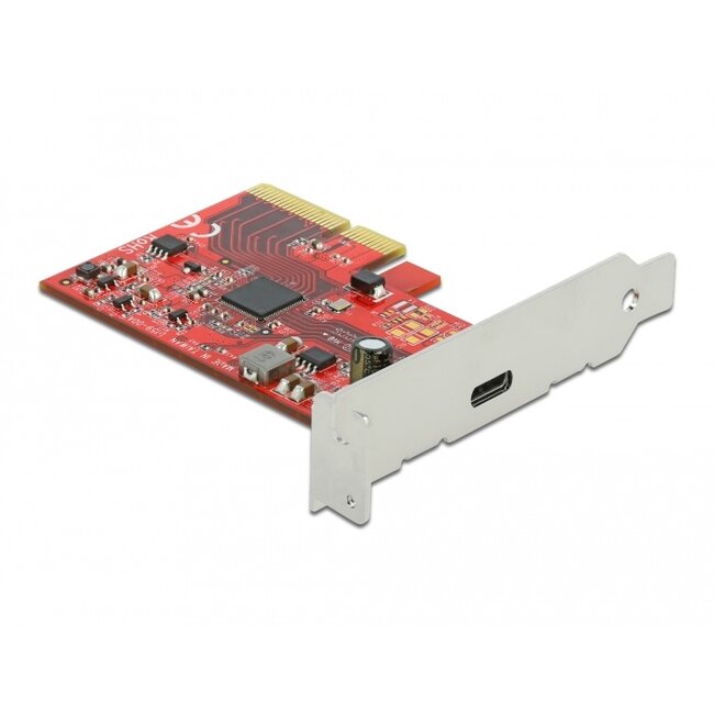 Delock PCI Express x4 Card to 1 x external SuperSpeed USB 20 Gbps (USB 3.2 Gen 2x2) USB Type-C™ female - 3 A