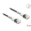 Delock RJ45 Network Cable with double bend protection Cat.6A UTP Slim 1 m black