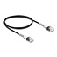 Delock RJ45 Network Cable with double bend protection Cat.6A UTP Slim 1 m black
