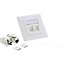 InLine® Cat. 6A aansluitdoos verzonken gemonteerd, 2x RJ45, wit RAL9010