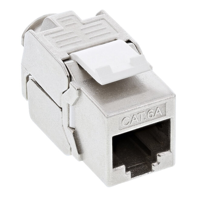 InLine® Cat. 6A aansluitdoos verzonken gemonteerd, 2x RJ45, wit RAL9010