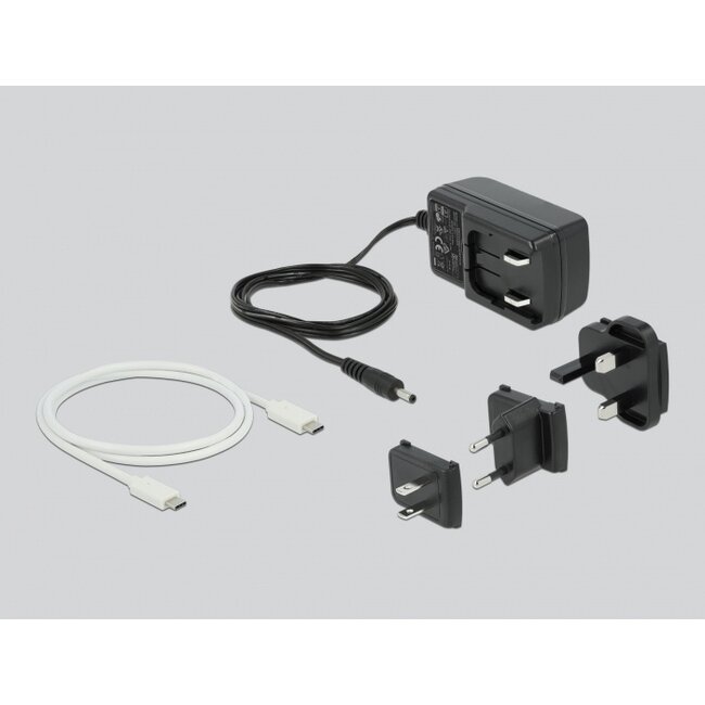 Delock USB Type-C™ 3.2 Docking Station for 2 x 2.5″ SATA HDD / SSD with Clone Function