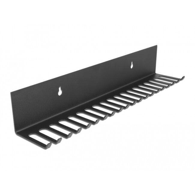 Delock Cable holder 318 x 65 mm for wall mounting black