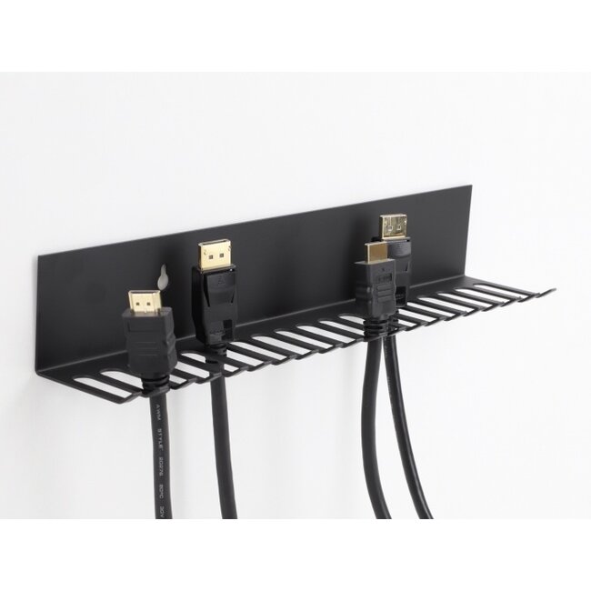 Delock Cable holder 318 x 65 mm for wall mounting black