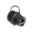 Delock RJ45 Cat.6A Coupler with sealing cap IP67 dust and waterproof