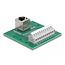 Delock RJ50 female to Terminal Block with push-button for DIN rail angled