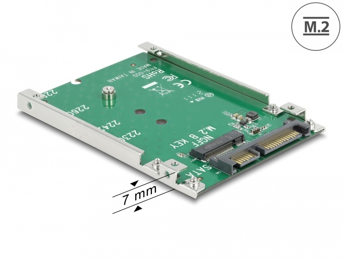 DeLOCK kabeladapters/verloopstukjes 2.5″ Converter SATA 22 Pin > M.2 NGFF