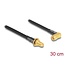 Delock Antenna Cable SMA jack bulkhead splash proof to SMA plug 90° RG-58 30 cm