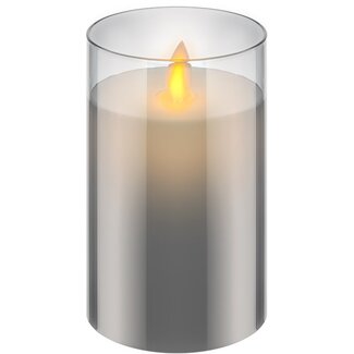 Goobay Goobay LED Real Wax Candle in Glass, 7.5 x 12.5 cm