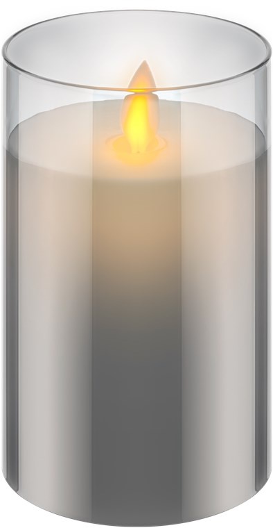 Goobay LED Real Wax Candle in Glass, 7.5 x 12.5 cm |