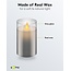 Goobay LED Real Wax Candle in Glass, 7.5 x 12.5 cm