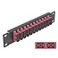 Delock 10″ Fiber Optic Patch Panel 12 Port SC Duplex violet 1U black
