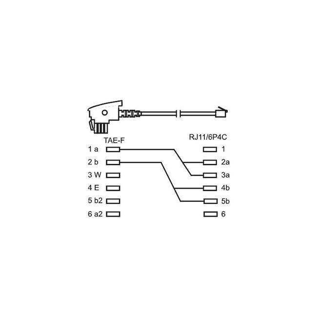 Goobay TAE-F Cable (Universal Pinout), black 10 m
