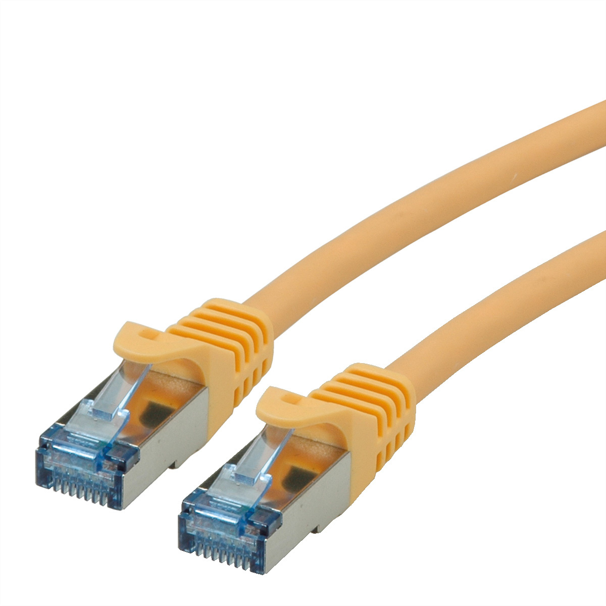 Roline 21.15.2826 RJ45 Netwerkkabel, patchkabel CAT 6A S/FTP 7.50 m Geel Afgeschermd (dubbel), Halogeenvrij, Vlambestendig 1 stuk(s)