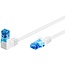 Goobay CAT 6A Patch Cable 1x 90° Angled, U/UTP, white 1 m