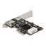 Delock PCI Express x1 Card to 2 x PS/2 and USB Pin Header - Low Profile Form Factor