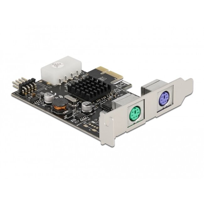 Delock PCI Express x1 Card to 2 x PS/2 and USB Pin Header - Low Profile Form Factor