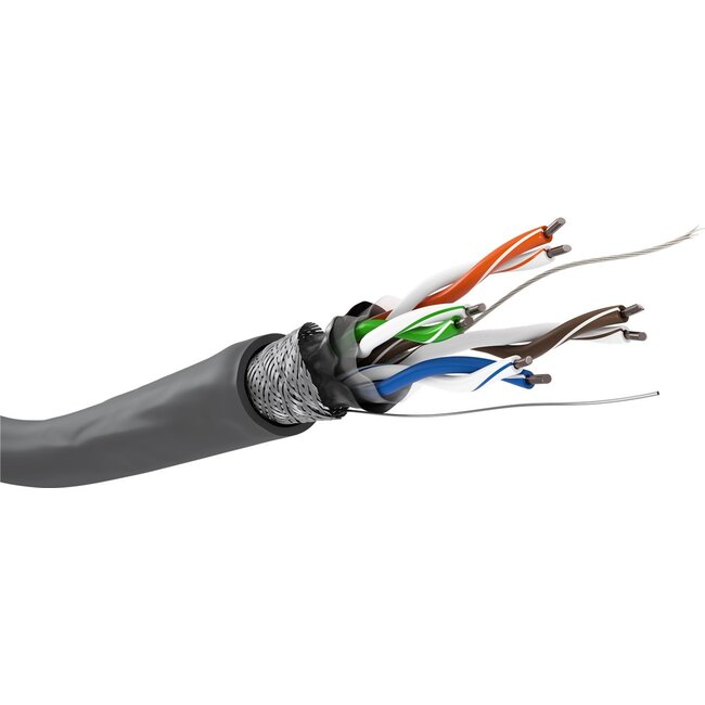 Goobay CAT 5e network cable, SF/UTP, grey 100 m