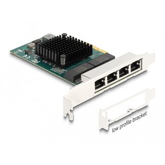 DeLOCK Delock PCI Express x4 Card to 4 x RJ45 Gigabit LAN BCM