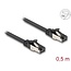 Delock RJ45 Flat Patch Cable plug to plug Cat.8.1 flexible 0.5 m black