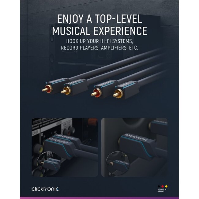 Clicktronic Cinch Stereo Audio Cable 0.5 m