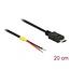 Delock Cable USB 2.0 Micro-B male > 2 x open wires power 20 cm Raspberry Pi
