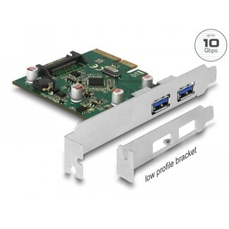 DeLOCK Delock PCI Express x4 Card to 2 x external USB 3.2 Gen 2 Type-A female