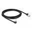 Delock RJ45 Network Cable Cat.6A S/FTP Slim 90° downwards angled / straight 3 m black