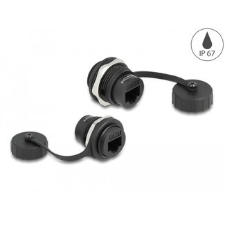 DeLOCK Delock RJ45 Cat.6 built-in connector with protective cap IP67 dust and waterproof