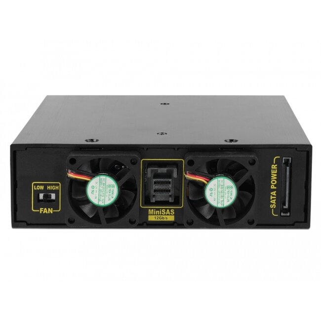 Delock 5.25″ Mobile Rack for 4 x 2.5″ SATA / SAS HDD / SSD 12 Gb/s