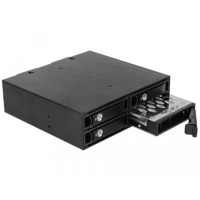 Delock 5.25″ Mobile Rack for 4 x 2.5″ SATA / SAS HDD / SSD 12 Gb/s